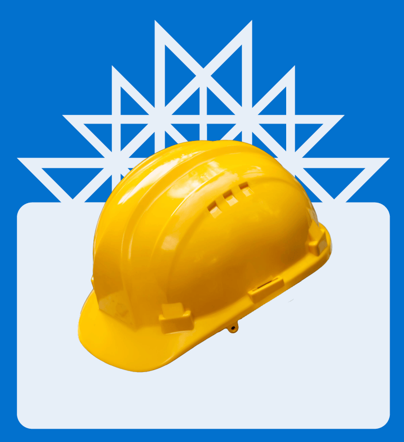 workers comp: construction helmet