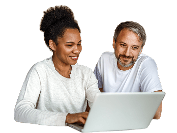 older couple using computer
