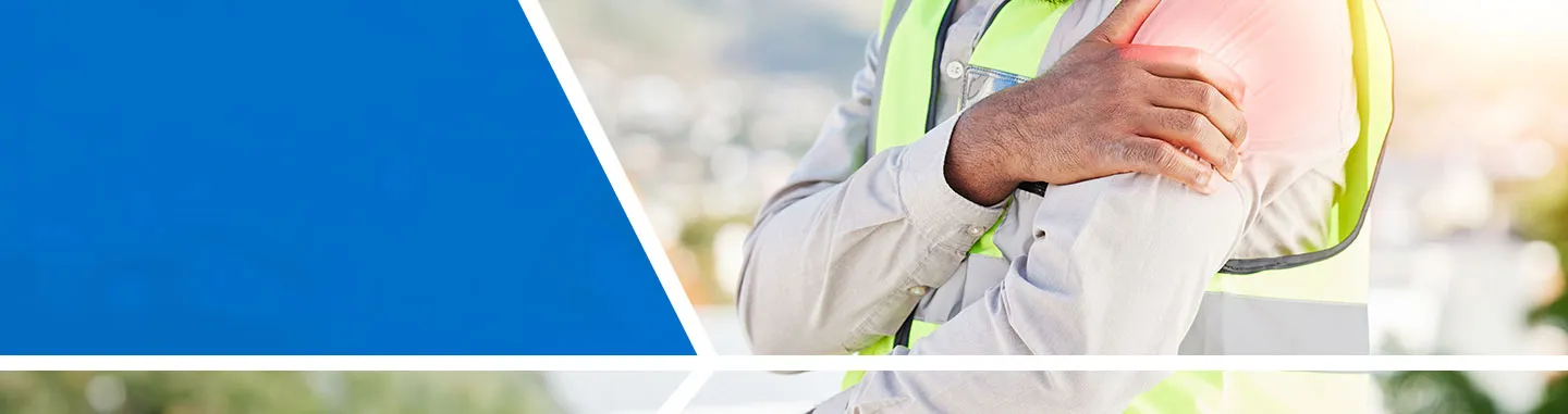 outdoor worker with painful arm