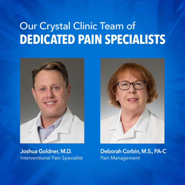 Crystal Clinic Orthopaedic Center Launches Comprehensive Pain Management Service Line